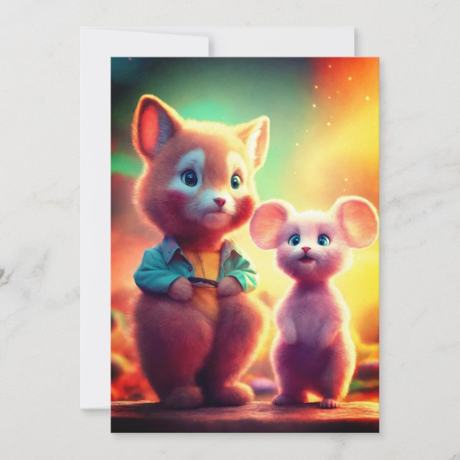 Capturing the antics with Tom and Jerry! Invitation (Front)