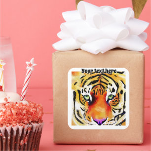 Capturing the Majesty: A Tiger's Gaze Square Sticker