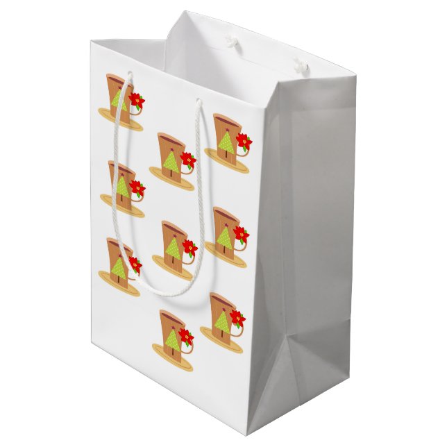 Capuccino  Christmas Gift Bags (Back Angled)