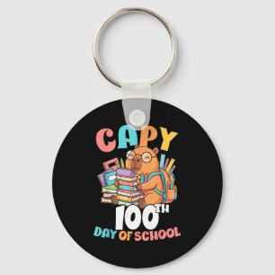 Capy 100th day of school capybara 100 days of key ring