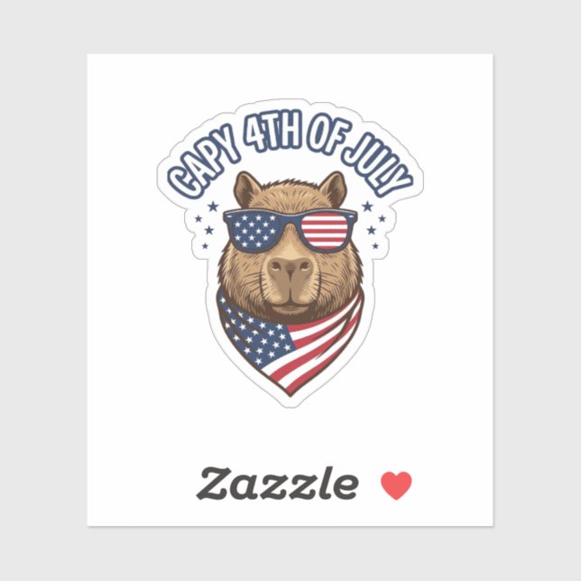 Capy 4th of July Patriotic Capybara Vector Design_ (Sheet)
