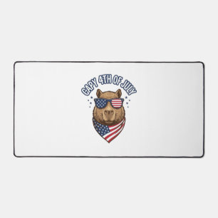 Capy 4th of July Patriotic Capybara Vector Design_ Desk Mat