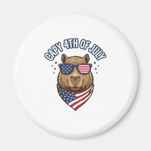 Capy 4th of July Patriotic Capybara Vector Design_ Magnet