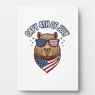 Capy 4th of July Patriotic Capybara Vector Design_ Plaque