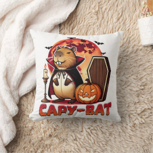 Capy-bat Capybara Halloween Cushion
