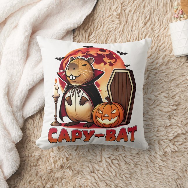 Capy-bat Capybara Halloween Cushion (Blanket)