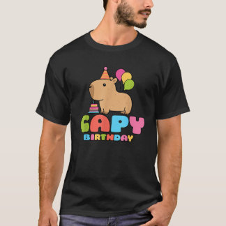 Capy Birthday Capybara Lover Funny Rodent Animal B T-Shirt