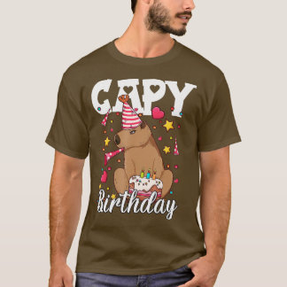 Capy Birthday Capybara Plush Cappybara Capybara  T-Shirt