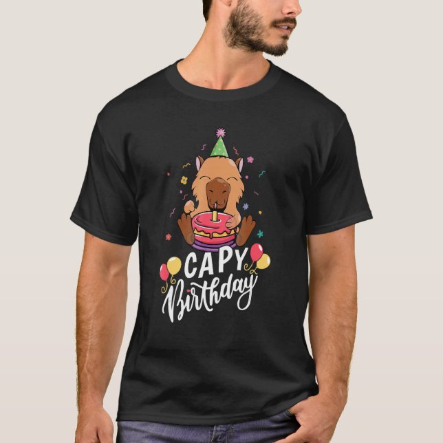 Capy Birthday Capybara T-Shirt (Front)