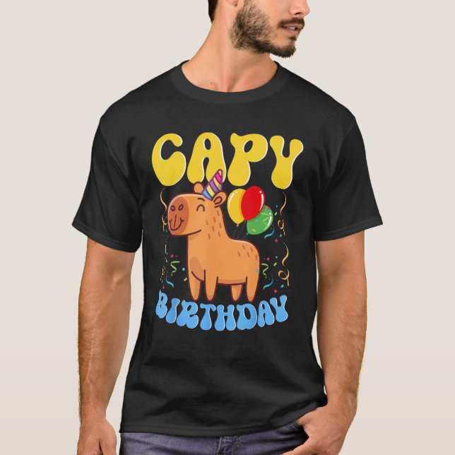 Capy Birthday Capybara T-Shirt (Front)
