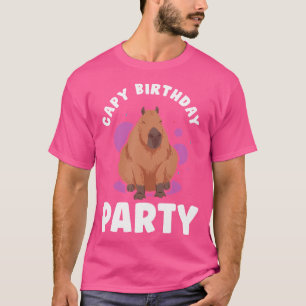 Capy Birthday Party Rodent Animal Capybaras Cute C T-Shirt