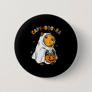 Capy-boo-ra Cappy Halloween Funny Capybara Costume 6 Cm Round Badge