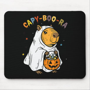 Capy-boo-ra Cappy Halloween Funny Capybara Costume Mouse Mat