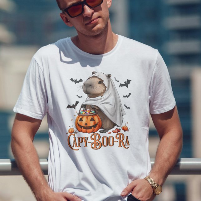 Capy-boo-ra Capybara Halloween Funny T-Shirt (Creator Uploaded)