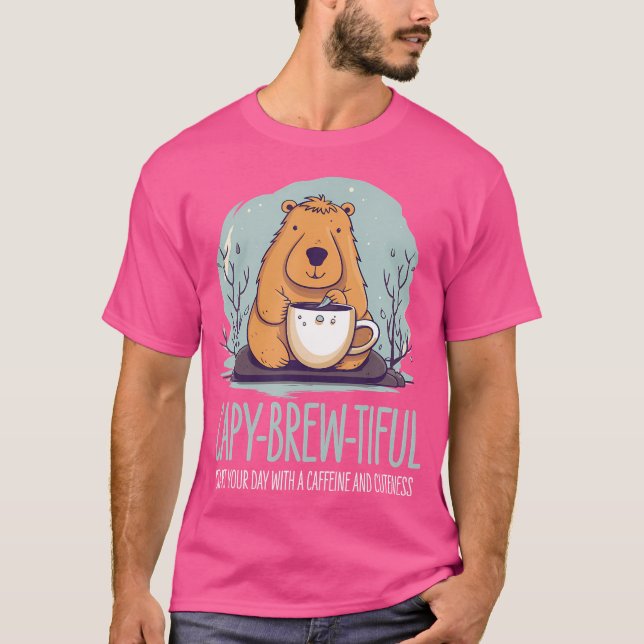 Capy-Brew-Tiful Coffee Capybara T-Shirt (Front)