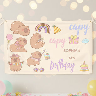 Capy capy birthday banner
