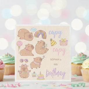 Capy capy birthday napkin