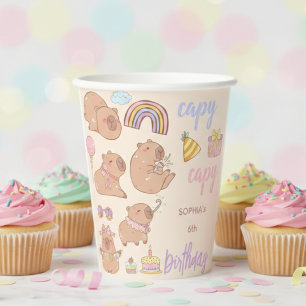 Capy capy birthday paper cups