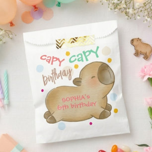 Capy capybara birthday favour bags