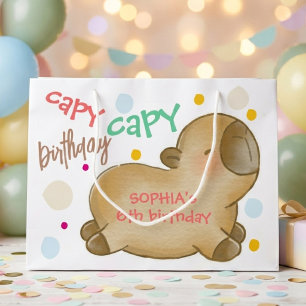 Capy capybara birthday large gift bag