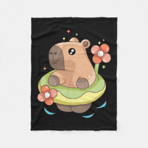 Capy Capybara Floatie Funny Xmas In July Girls Kid Fleece Blanket