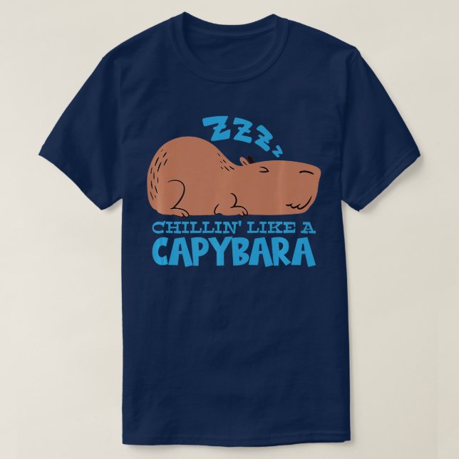 Capy Chillin Like A Capybara Pajama Capybara    1  T-Shirt (Design Front)