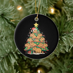 Capy Christmas Capybara Xmas Tree Holiday Season Ceramic Tree Decoration