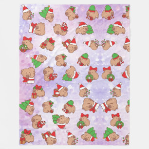 Capy-Christmas Cosy Fleece Blanket
