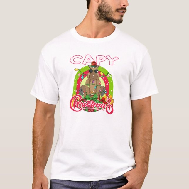Capy Christmas Funny capybara Funny Christmas T-Shirt (Front)