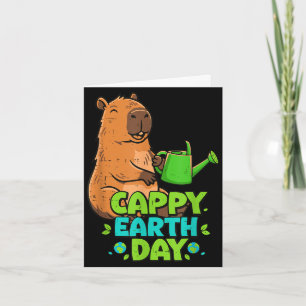 Capy earth day capybara earth day cute rodent wome card