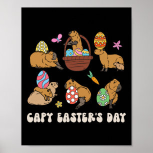 Capy Easter Day Capybara Hunt Eggs Fun  Poster
