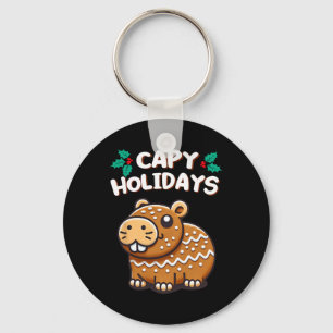 Capy Holidays Christmas Baking Gingerbread Cookie Key Ring