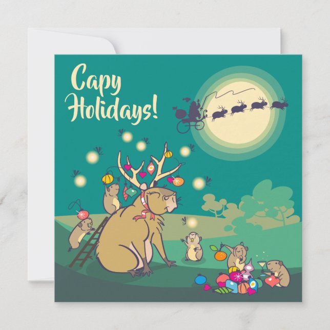 Capy Holidays! Holiday Card (Front)