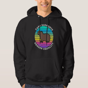Capy Supports Gender Equality Political Capybara P Hoodie