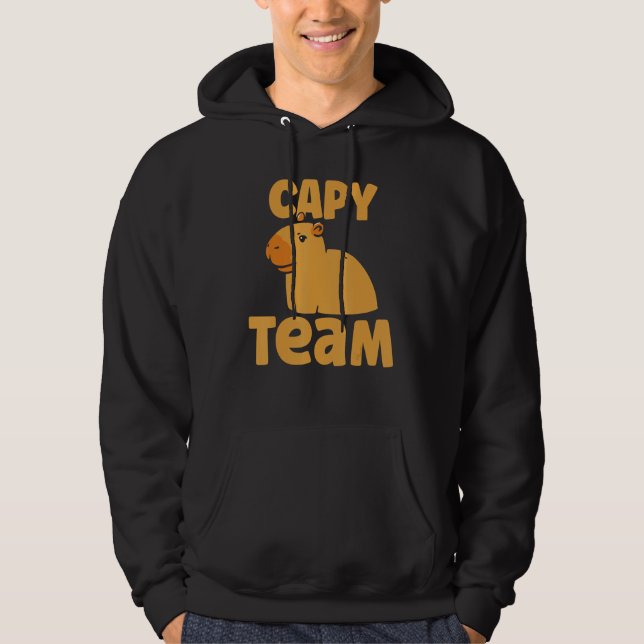 Capy Team Capybara Rodent Capybaras Animal Hoodie (Front)