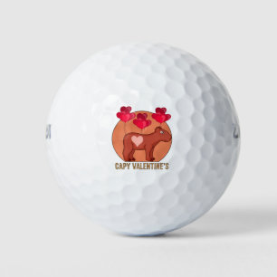Capy Valentine's Golf Balls