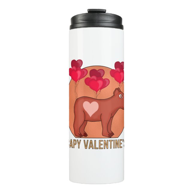 Capy Valentine's Thermal Tumbler (Front)