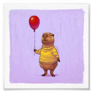 Capyballoon Photo Print