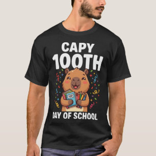 Capybara 100th Day Of School Cute Capy Animal T-Shirt