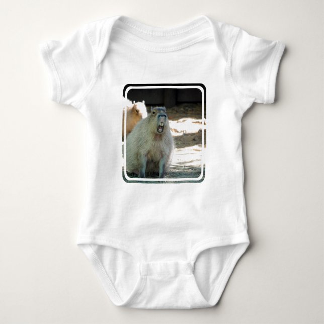 capybara-12.jpg baby bodysuit (Front)