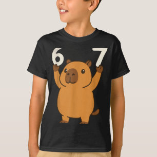 Capybara 67 Meme Six Seven Funny T-Shirt
