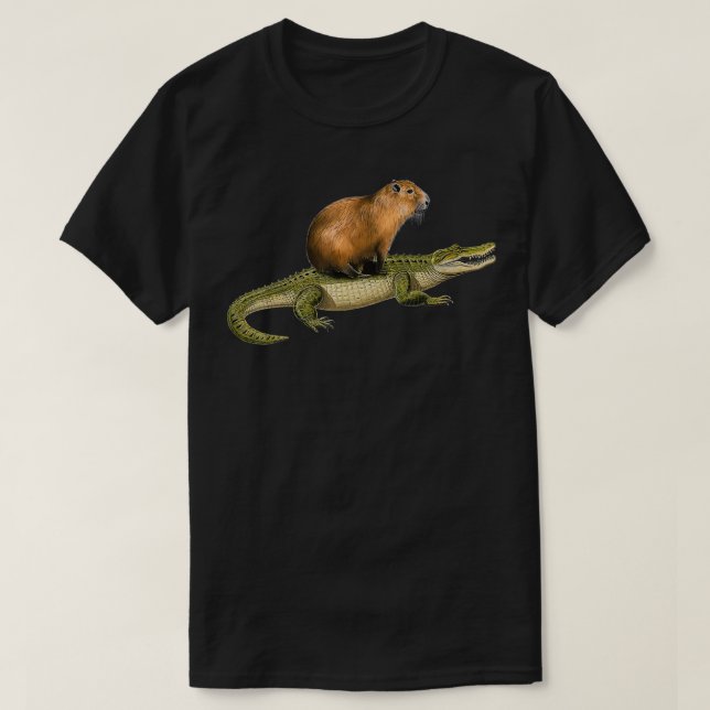 Capybara and Alligator  T-Shirt (Design Front)