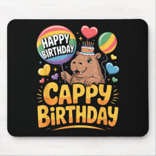 Capybara Animal Lover Fun Cappy Birthday Party Sup Mouse Mat
