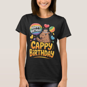 Capybara Animal Lover Fun Cappy Birthday Party Sup T-Shirt