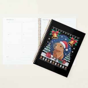 Capybara Animal Lover Xmas Gift Ugly Capybara Planner