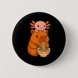 Capybara Anime Ramen Axolotl Funny Graphic Kawaii  6 Cm Round Badge