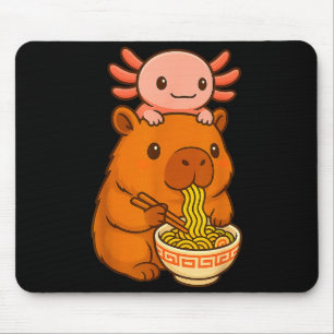 Capybara Anime Ramen Axolotl Funny Graphic Kawaii  Mouse Mat