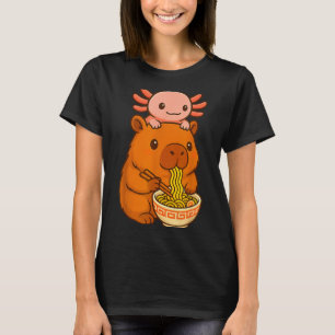 Capybara Anime Ramen Axolotl Funny Graphic Kawaii  T-Shirt