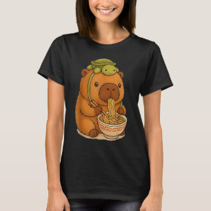 Capybara Anime Ramen Turtle Funny Graphic Kawaii  T-Shirt
