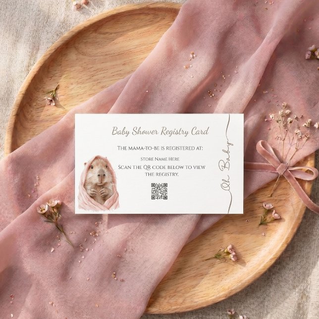 Capybara Baby Shower • Registry Card (Capybara Baby Shower Registry Card)